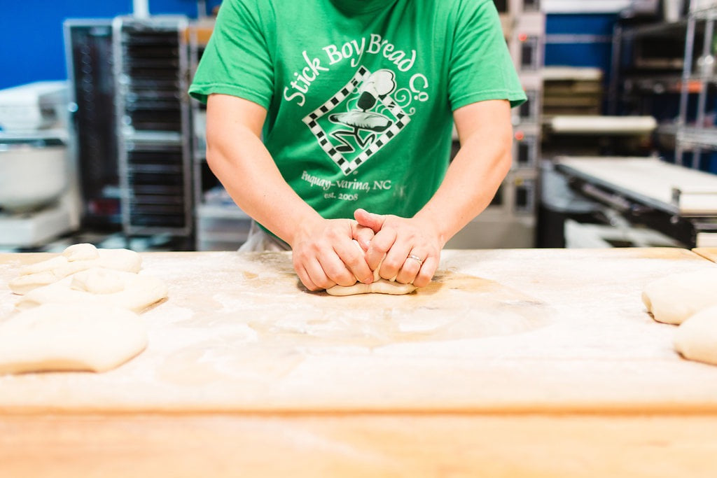 Stick Boy Bread Fuquay shaping bread